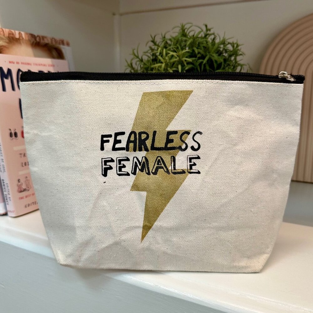 Fearless Female || Screen Printed Zipper Pouch